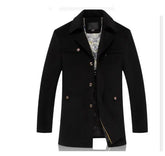 Men Coat Long Casual Fashion Thickening  Adomoo